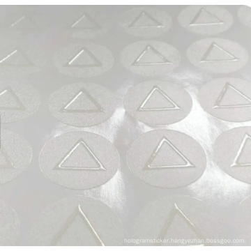 Custom Blind Embossing Triangle Sticker Braille Labels